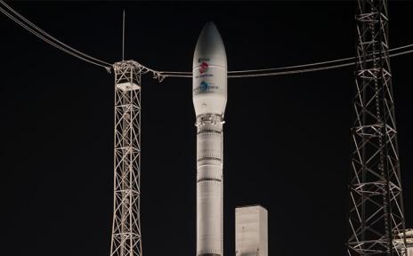 Vega launcher in the night