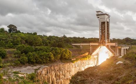 09 SEP 2016 AVIO ONCE AGAIN CONFIRMS RELIABILITY  Firing test of the Solid Rocket Motor (MPS) of the Ariane 5 booster in Kourou,