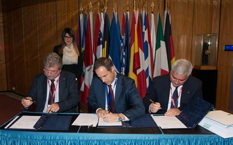 Avio signing two contracts with ESA, the European Space Agency, in Paris